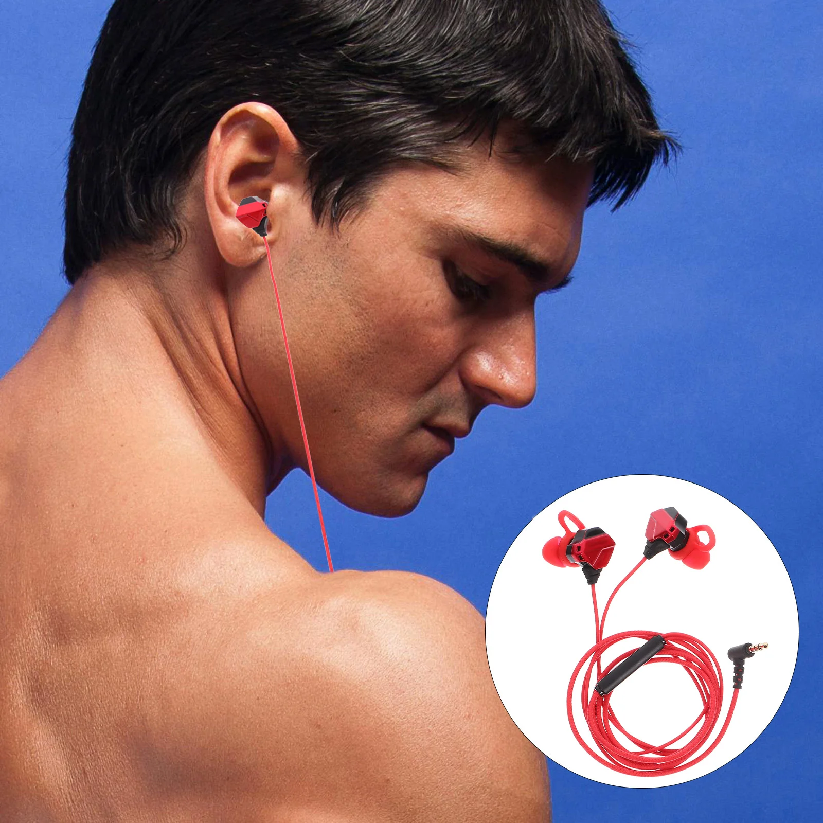 

Gaming Earphones Ergonomic Arc-Shaped Ear Wings In-Ear Wired Earbuds For Computer Gamer Music Videos Portable Audio Device