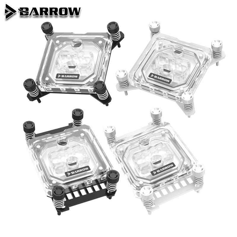 Blok wodny procesora Barrow dla AMD AM5 AM4 AM3 AM3+ FM2 / INTEL LGA 1700 1200 115X /X99 X299 5V ARGB 3PIN MOBO AURA SYNC