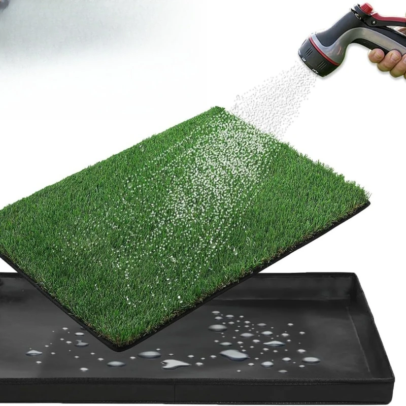 

Simulated turf dog toilet Simulated lawn breathable easy to clean Dog size lawn stool pad Large dog toilet