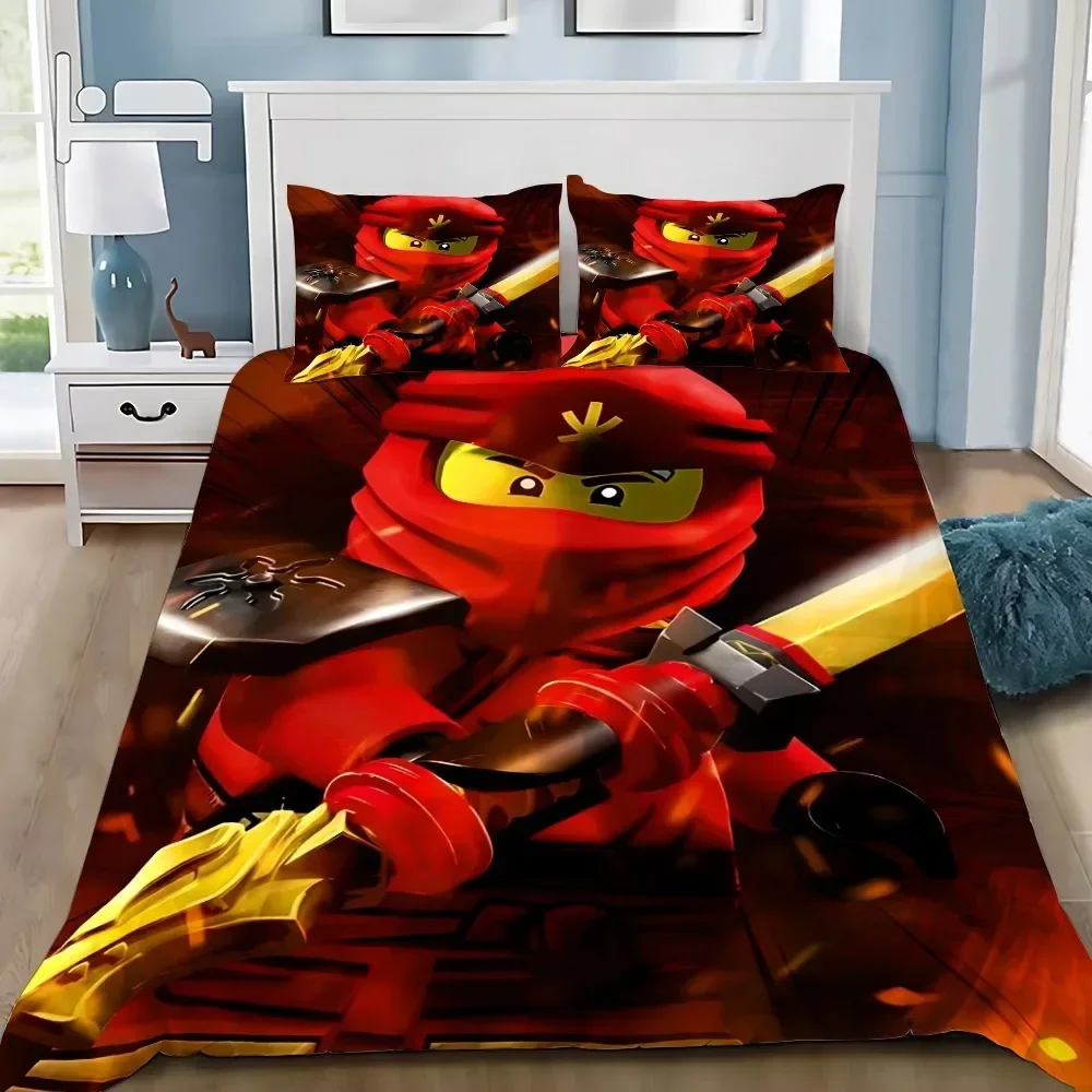 

Children Duvet Cover Pillowcase Game Ninjagos Bedding Set For Adult Boy Girl Bedroom Decoration Gift Single Double Large Size