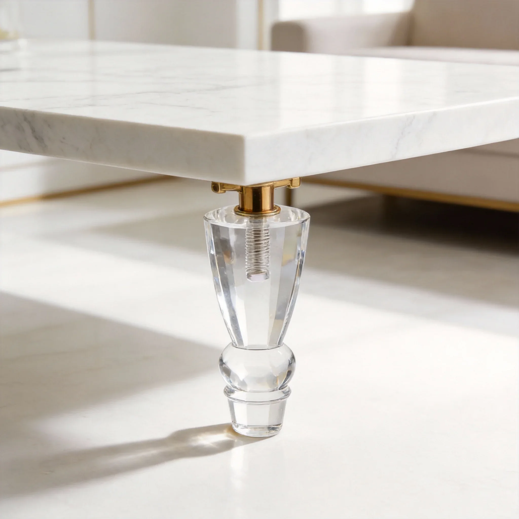 

﻿ 4 шт. Современные акриловые ножки для мебели, сменные ножки для диванов/шкафов с монтажными аксессуарами, конические, для самостоятельной установки