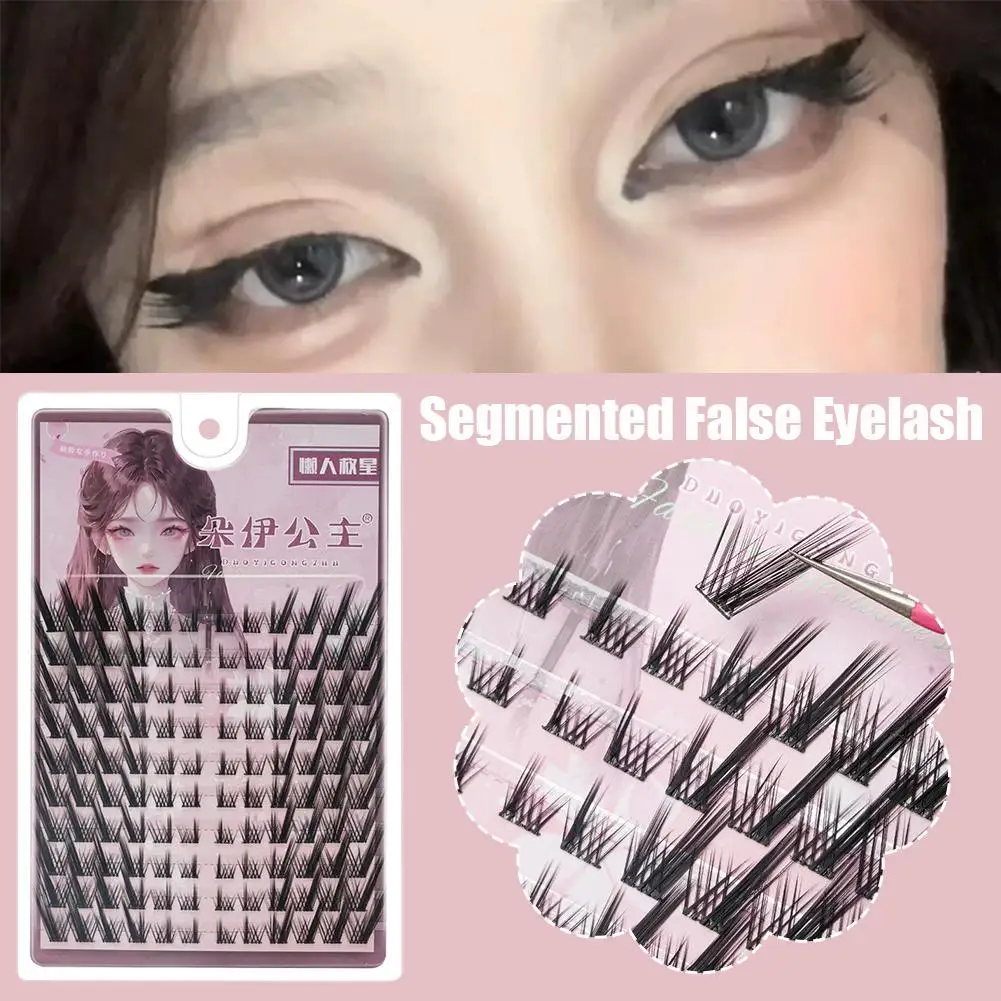 フォックスアイ効果ふわふわつけまつげ再利用可能な DIY 個別目を大きくするメイクアップまつげエクステンションクラスター分割まつげ K7Q9