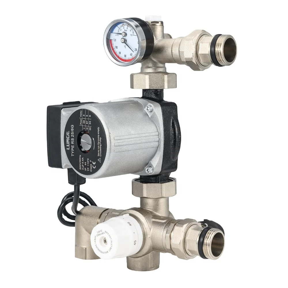 

Mixing System Plumbing Manifold Compact Pump Brass Water Mixing Temperature for Heating Brass Manifold
