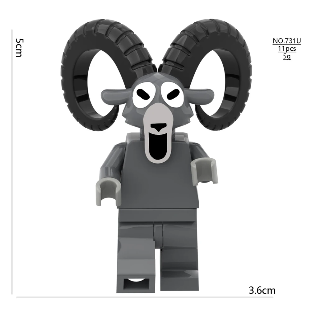 جديد 99 ليالًا في الغابة الغزلان البومة الماعز MonsterBuilding كتل مجموعة نموذج تجميعها اللبنات لعب الأطفال دمية بلاستيكية #4