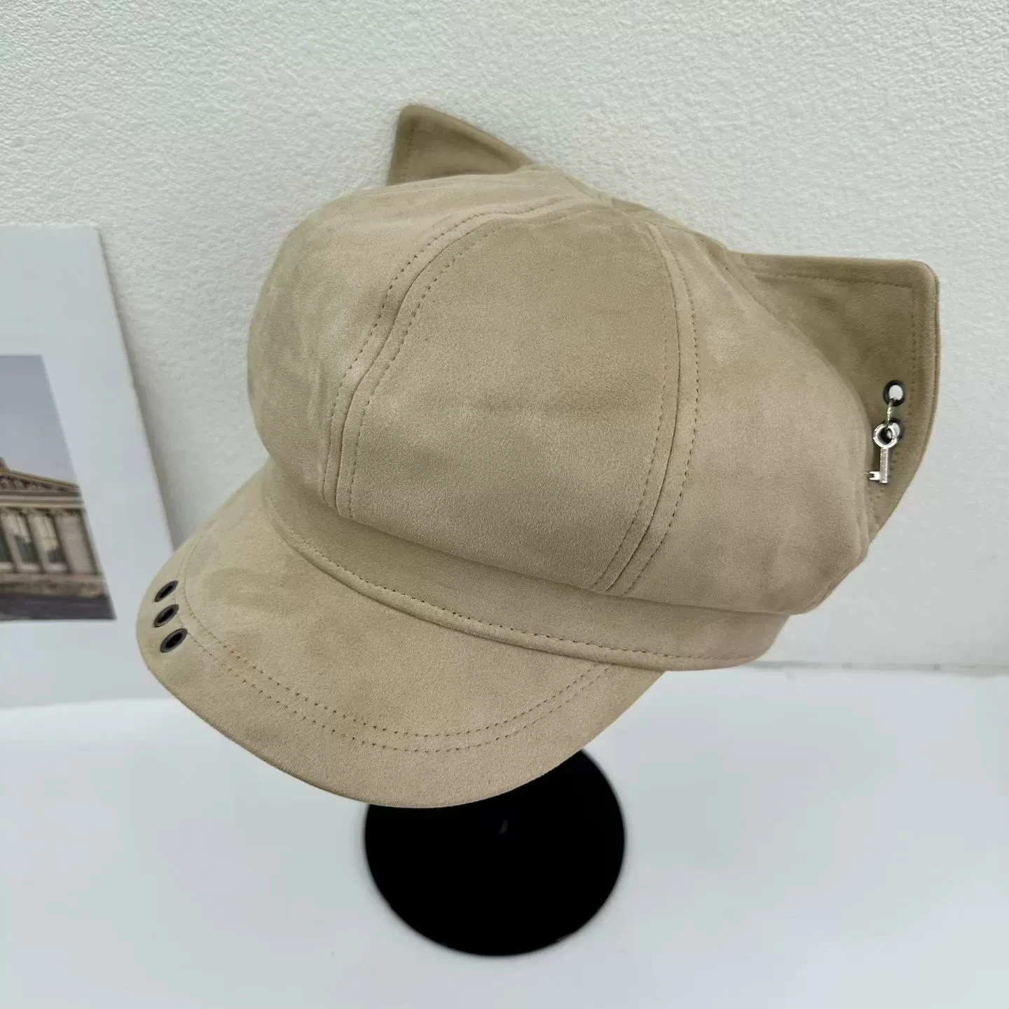 chapeu-octogonal-estilo-coreano-com-orelhas-de-gato-para-mulheres-bones-versateis-e-Unicos-para-outono-e-inverno