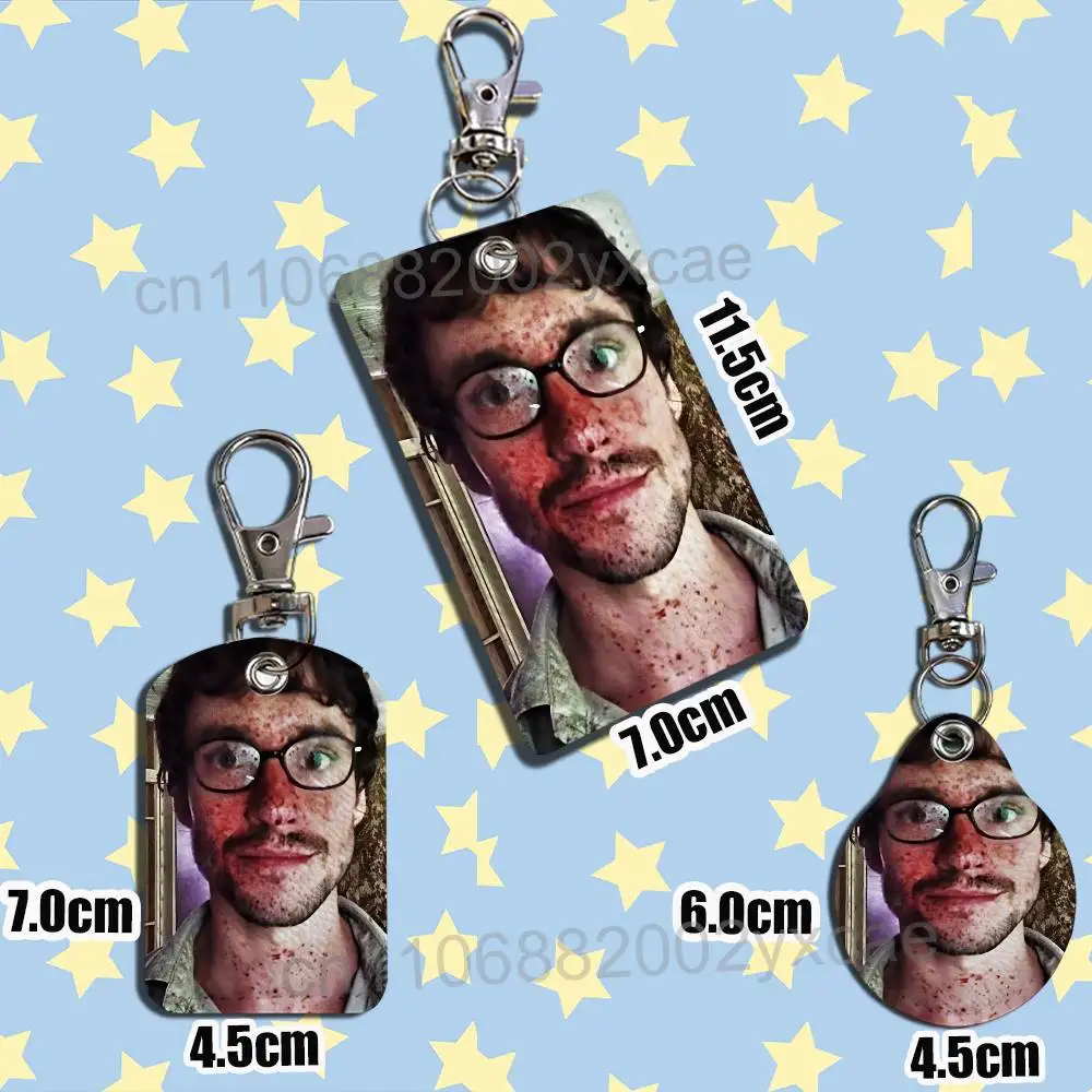 Introverted personality Will Graham Cartoon Singer Anime Card Keychain Fashion Pendant Bag ID Door Card Holder Bus Card  Adult