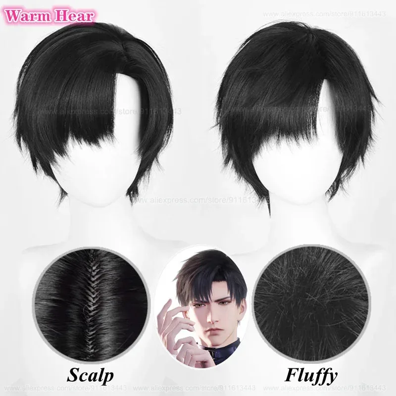 

Новый! Синтетический парик Zayne Rafayel Xavier Sylus Caleb, короткий парик 30 см, термостойкие волосы для косплея, аниме, парики для Хэллоуина