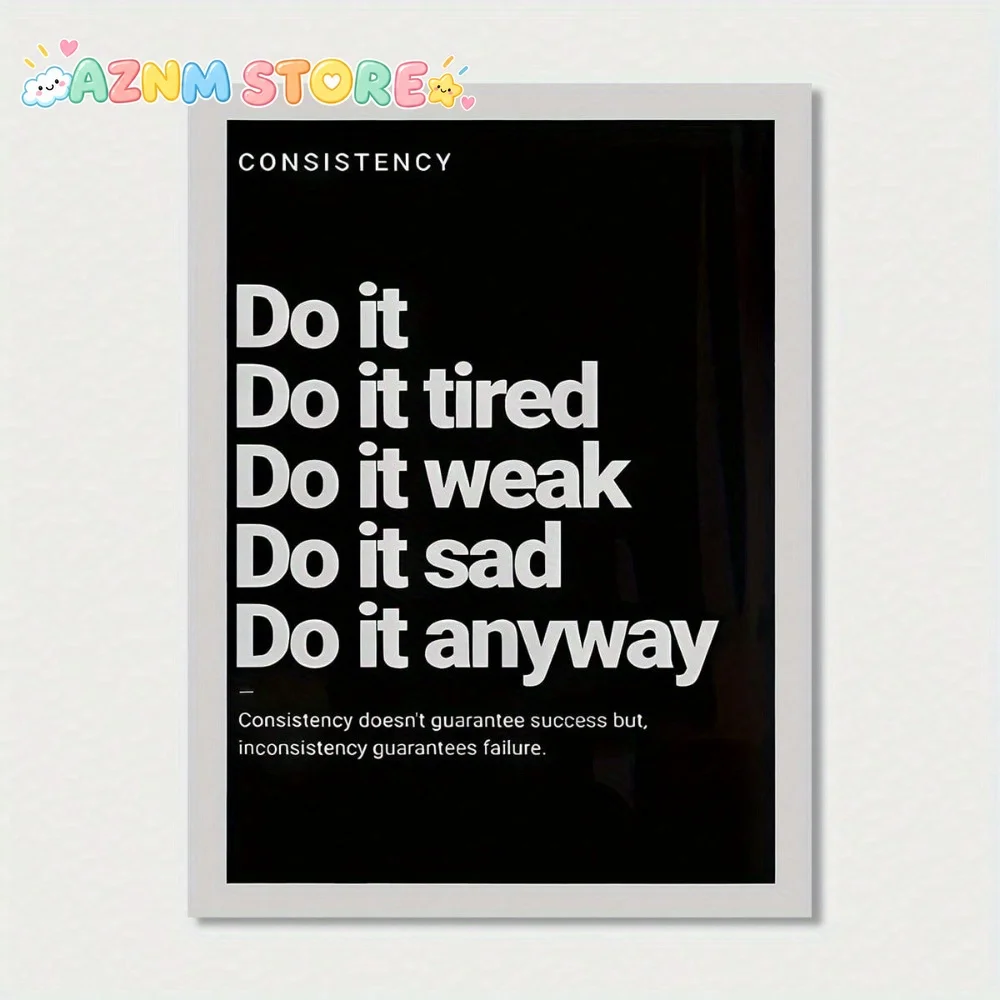1pc Motivational Canvas Wall Art - 