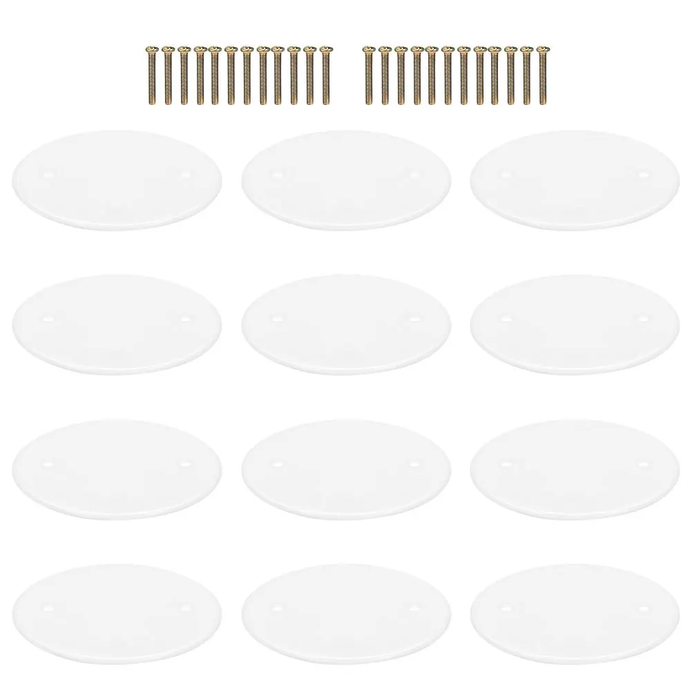

12 шт. пустая крышка 4,32 дюйма, пластиковая настенная и потолочная отделка, круглая герметичная консилер для домашнего офиса, кухни, крышка электрической коробки