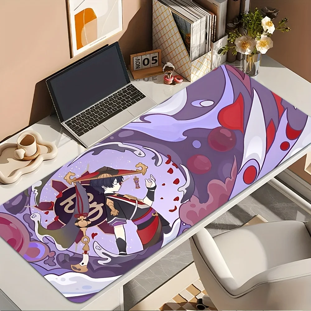 

1pc Scaramouche Gaming Mouse Pad - Non-Slip Rubber Base, Washable Surface, Anime Gaming Desk Mat for PC, Office, Home - Ideal Gi