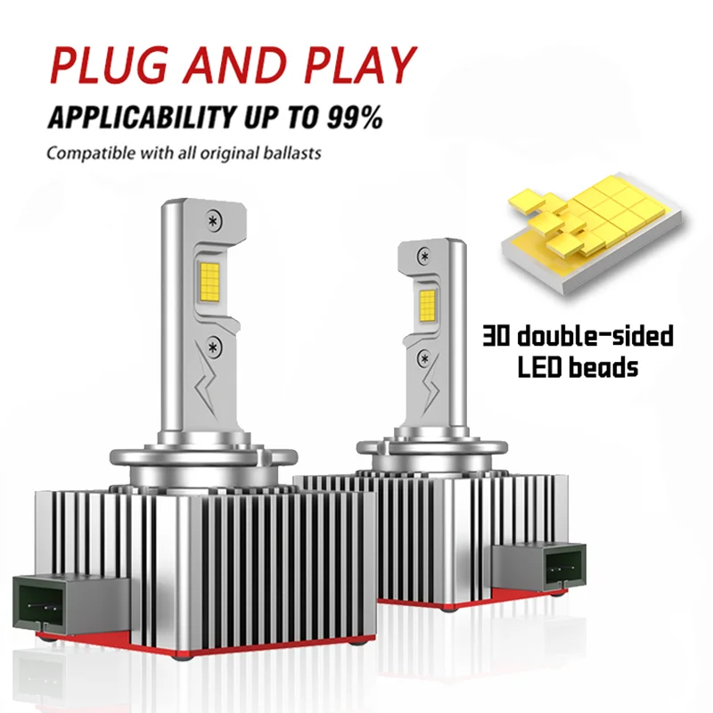 

2 шт. D1S D3S D8S светодиодные автомобильные фары HID лампы D2S D4S D8S 300 Вт 6500K D2R D4R белый свет ксеноновая HID лампа Plug&Play CANBus 12 В 24 В