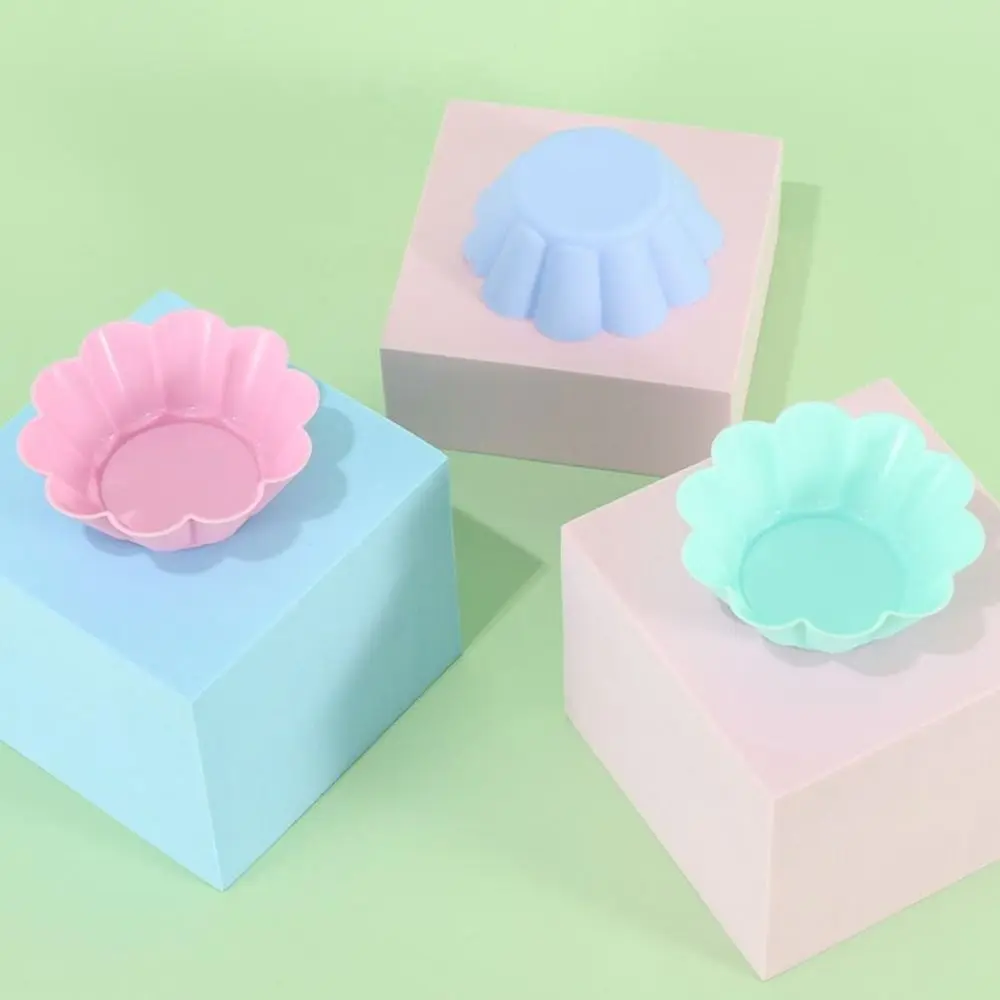 6pcs Silicone Petal Shape Muffin Cup Reusable High Temperature Resistant Muffin Cake Baking Molds Easy To Demold DIY