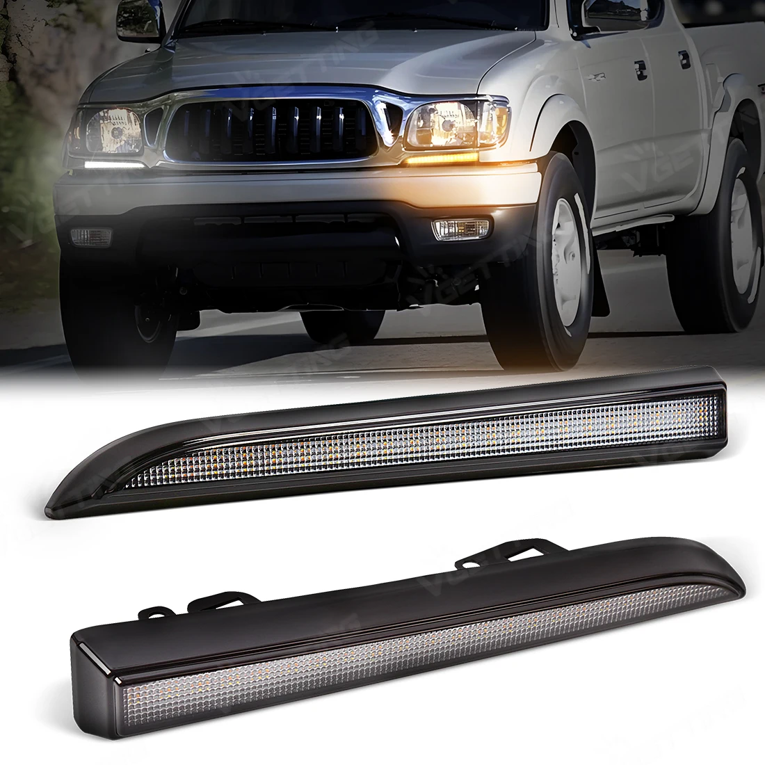 

Car LED Daytime Running Light For Toyota Tacoma 2001 2002 2003 2004 Dynamic Sequential Turn Signal Lamp Front Bumper Headlight