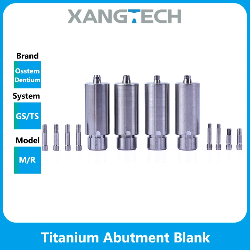 

Osstem Dentium Dental Titanium Abutment Blank 10mm 14mm M/R for Lab