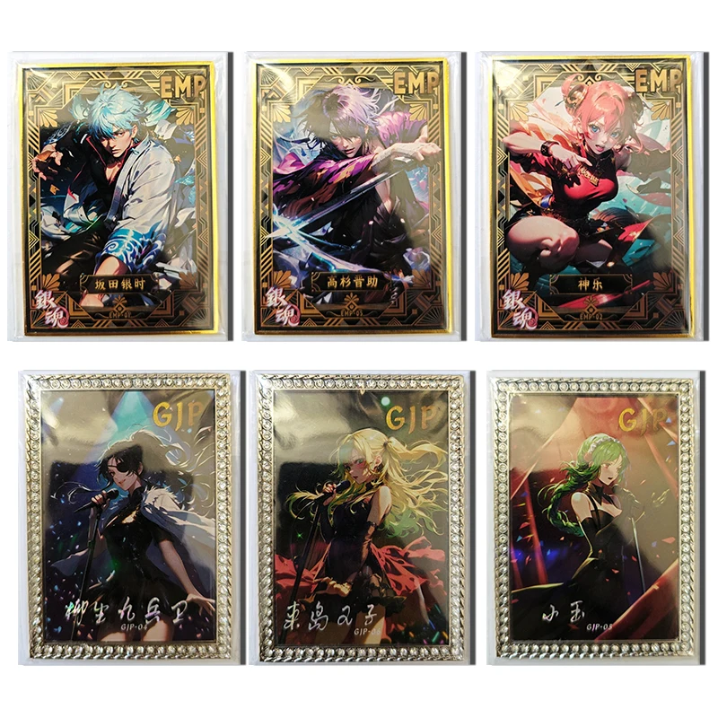 NEW Anime Sakata Gintoki GJP EMP enamel embossed Diamond Card Kagura Tama boy Toy collection Birthday Christmas gift