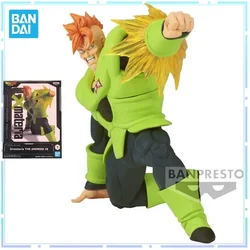 Bandai-BANPRESTO G x, figura de acción de Dragon Ball, Original, material de Anime, ANDROID 16, 11CM, modelo de PVC, Juguetes