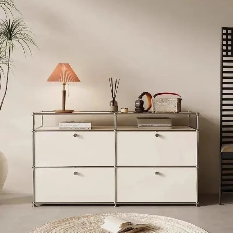 Modular Cabinets Sideboard TV Stand Storage Combination Cabinet Living Room Stainless