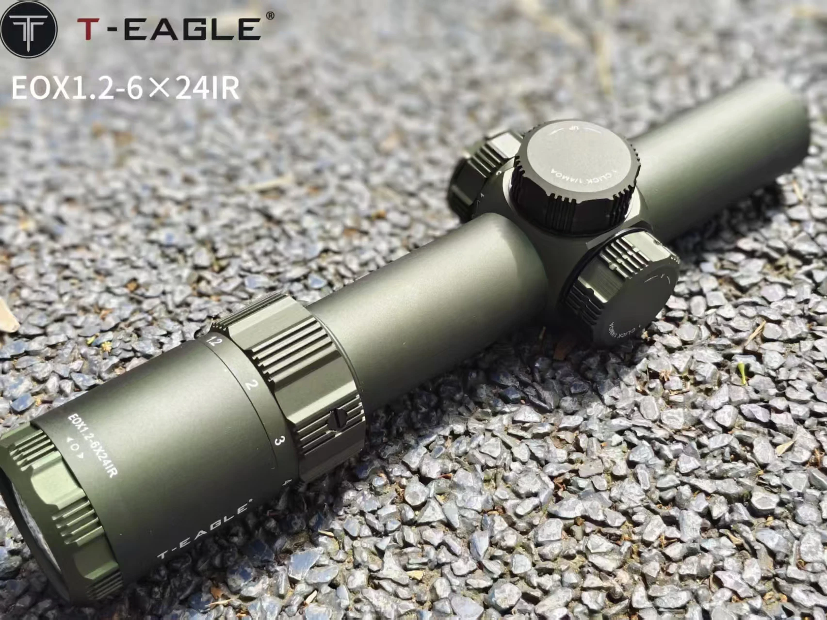 T-EAGLE EOX 1.2-6x24IR Tactical Short Green Hunting Scope with Illuminated Outdoor Sport  Compact Sight Red dot