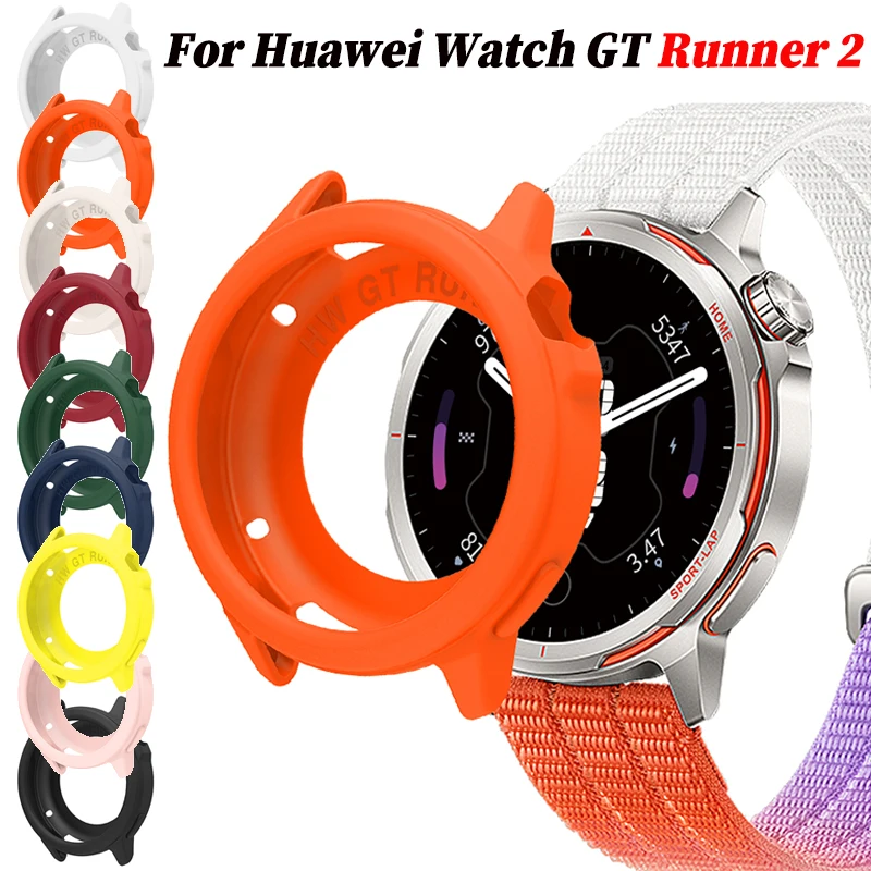 Weiche Silikon-Hohlhülle für Huawei Watch GT Runner2 Smartwatch Stoßfänger-Schutzhülle für Huawei GT Runner 2 Zubehör