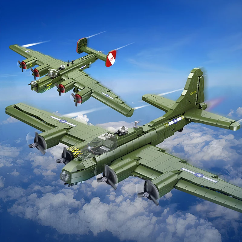 

61054 61055 Ww2 Military Bombing Aircraft Building Blocks Model Reconnaissance Fighter Bricks Assembling Toys for Boys Gift Set