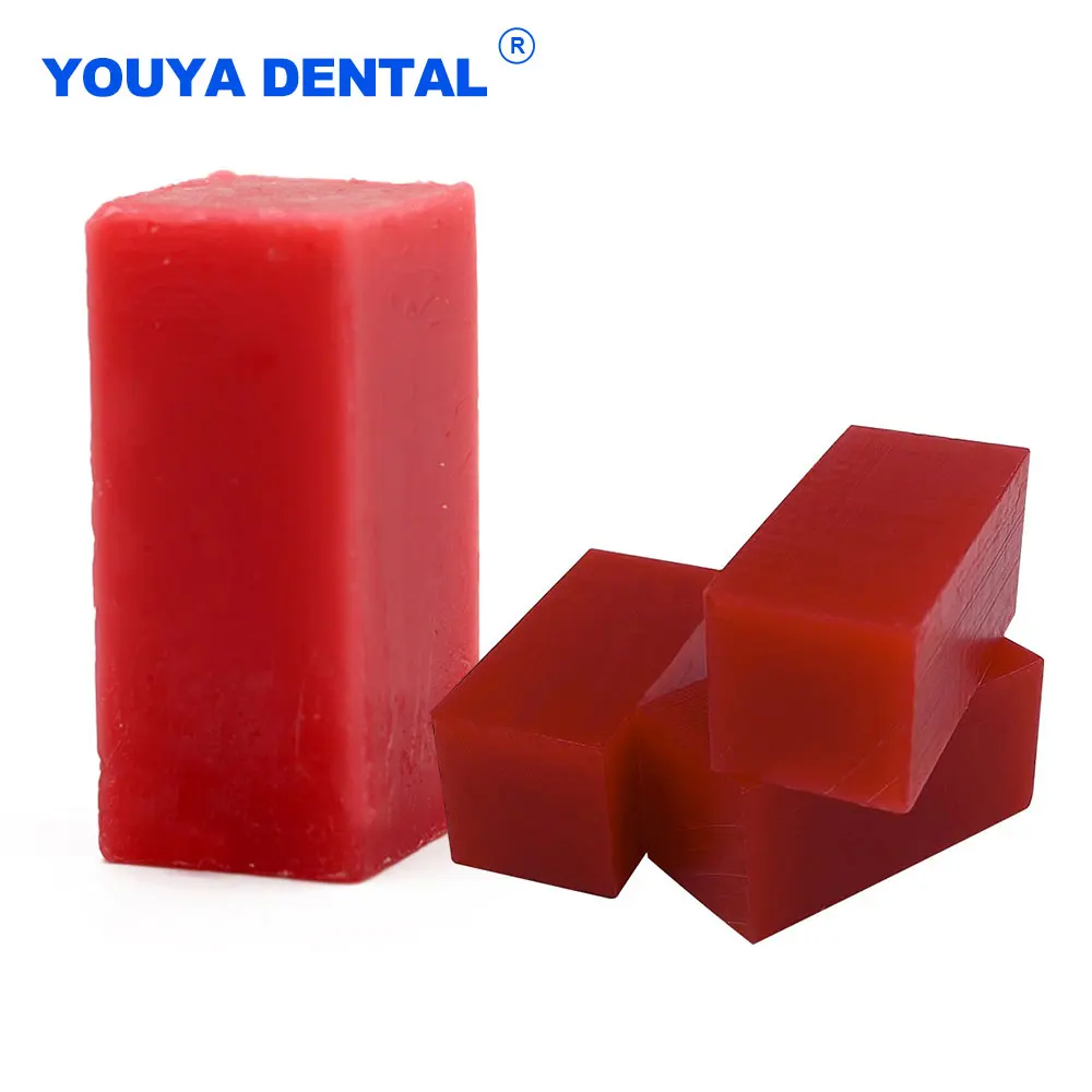 5pcs Dental Wax Base Plate Red Blocks Jewelry Carving Wax Sheets Teaching Model for Student Dentistry Lab Auxiliary Material Sup