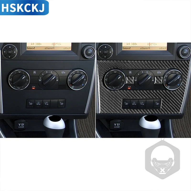 For Benz B Class W245 2005-2011 Car Accessories Carbon Fiber Air Conditioning AC Control Panel Cover Trim Sticker Decoration