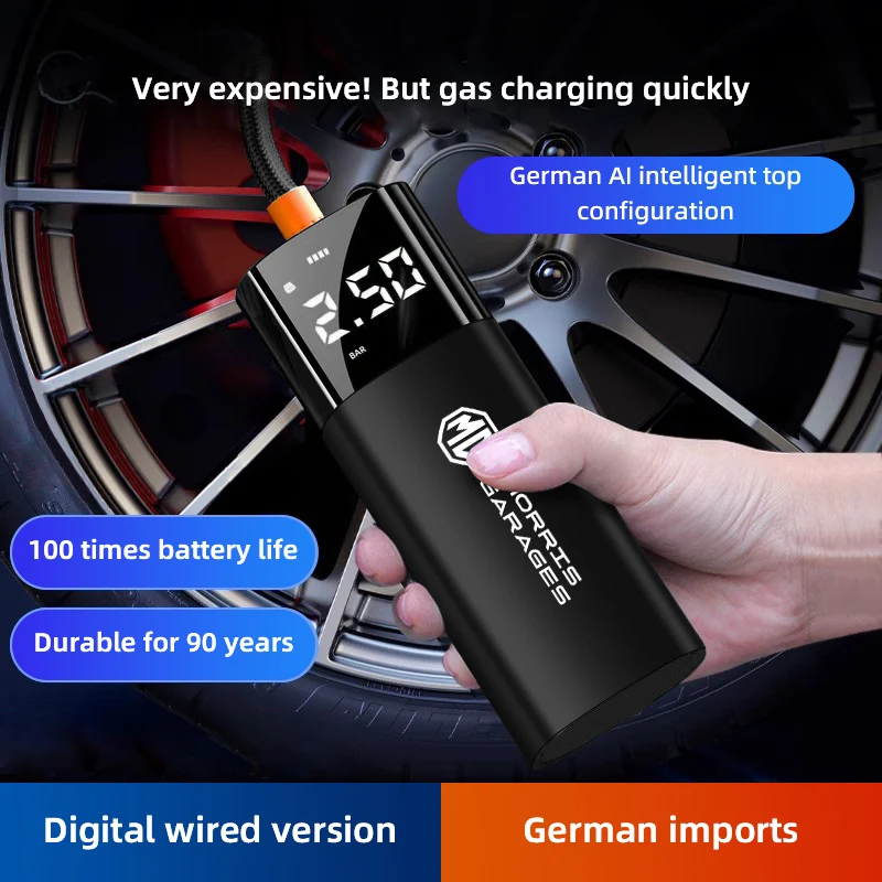 

Morris Garages Car Air Pump Intelligent Digital Electric Tire Inflator Air Compressor For MG GS HS ZST ZS Rx5 MG7 GT MG3 MG5 MG6