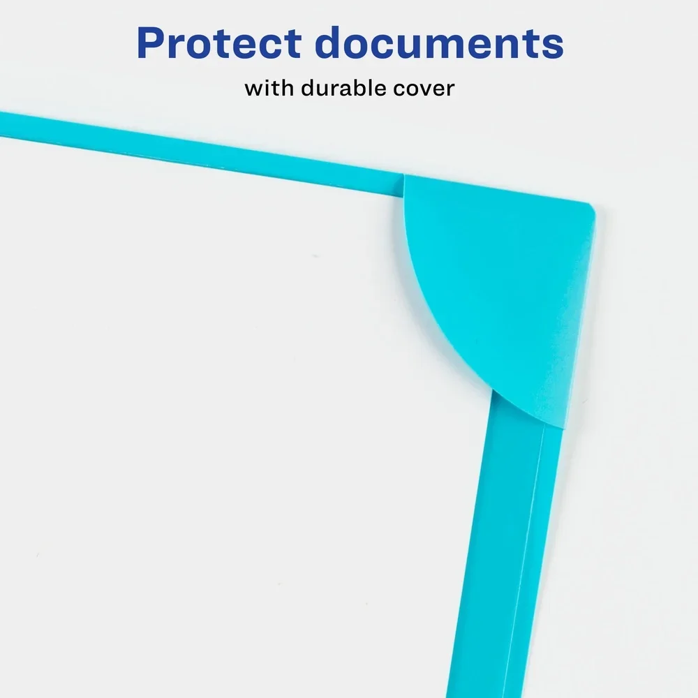 قفل زاوية مكون من 3 أكمام مجلدة لتخزين المستندات بألوان متنوعة متينة وغير قابلة للتمزق من مادة البولي بروبيلين، عبوة من 3 تنظيم