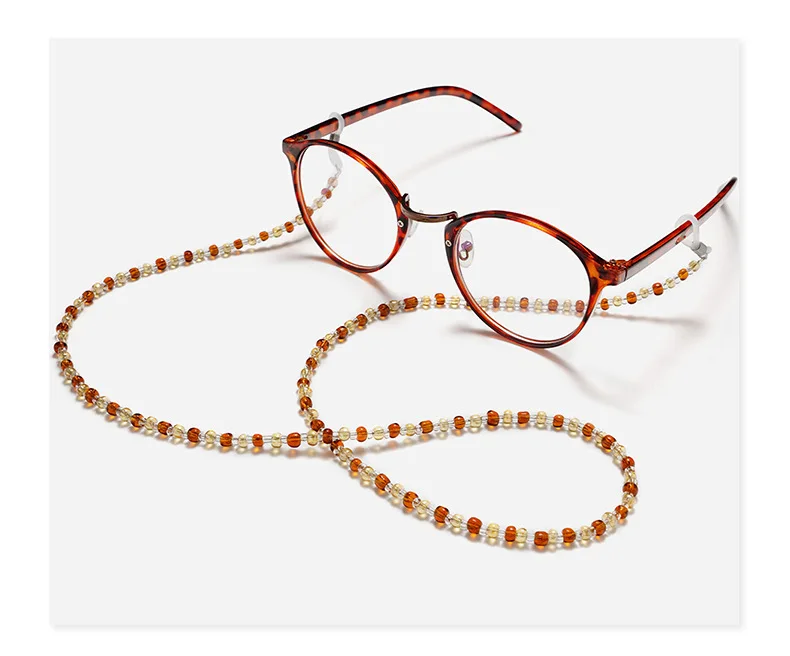 Withyoo| Colorful Beaded Eyeglass Chain Men Women Lose Collar with Eyewear Cord Trendy Sunglasses Lanyard Wholesale