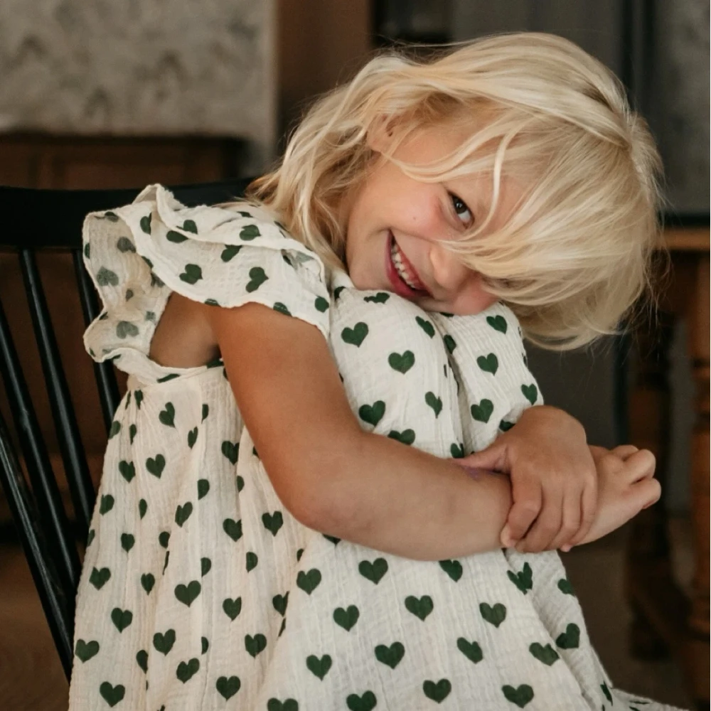 KS 2026 Style Summer Casual Toddler Girls Clothing Set Leopard Heart Floral Print Dress Romper with Pants Cute Baby Girls Outfit