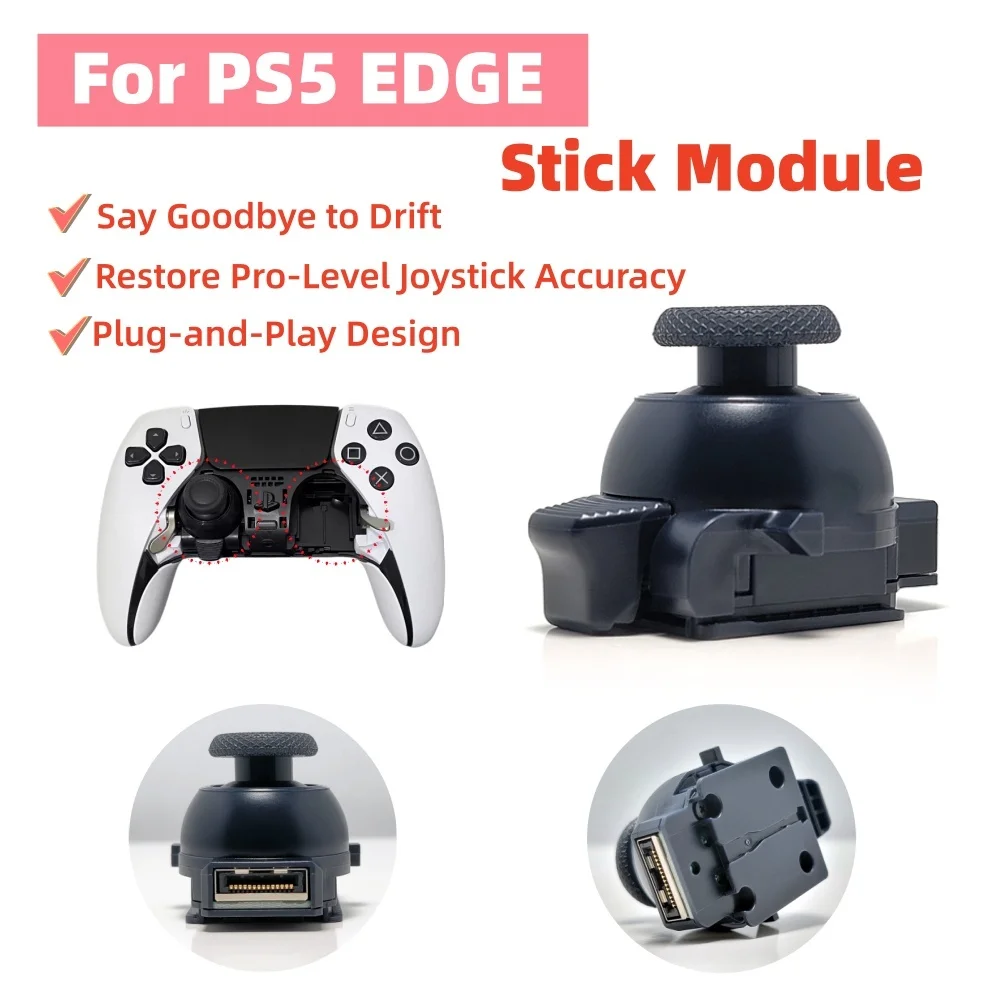 Fotografia 3: Módulo de Substituição para Controles PS5 Edge: Joysticks Magnéticos 3D Anti-Drift com Película de Carbono/TMR