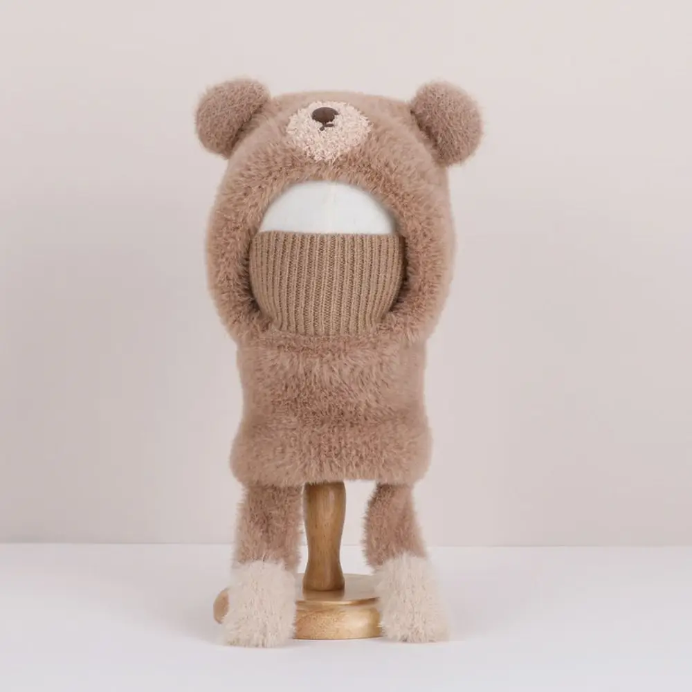 Personality Elastic Children Pullover Cap Small Bear Korean Style Snow Beanie Soft All-match Woolen Hat Gifts