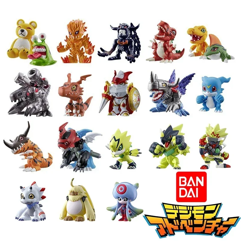 Bandai Digimon Adventure Action Figure Dolls Kawaii Classic Agumon Numemon Mugendramon Monzaemon Bully Collection Set Kids Toys