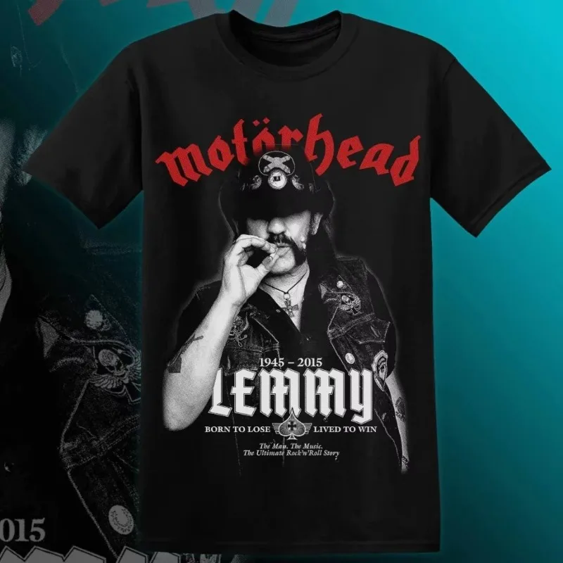

Футболка MOTÖRHEAD LEMMY для мужчин и женщин, с коротким рукавом, в стиле ретро, Y2k, уличная одежда, роскошный бренд, топы, летняя мужская одежда