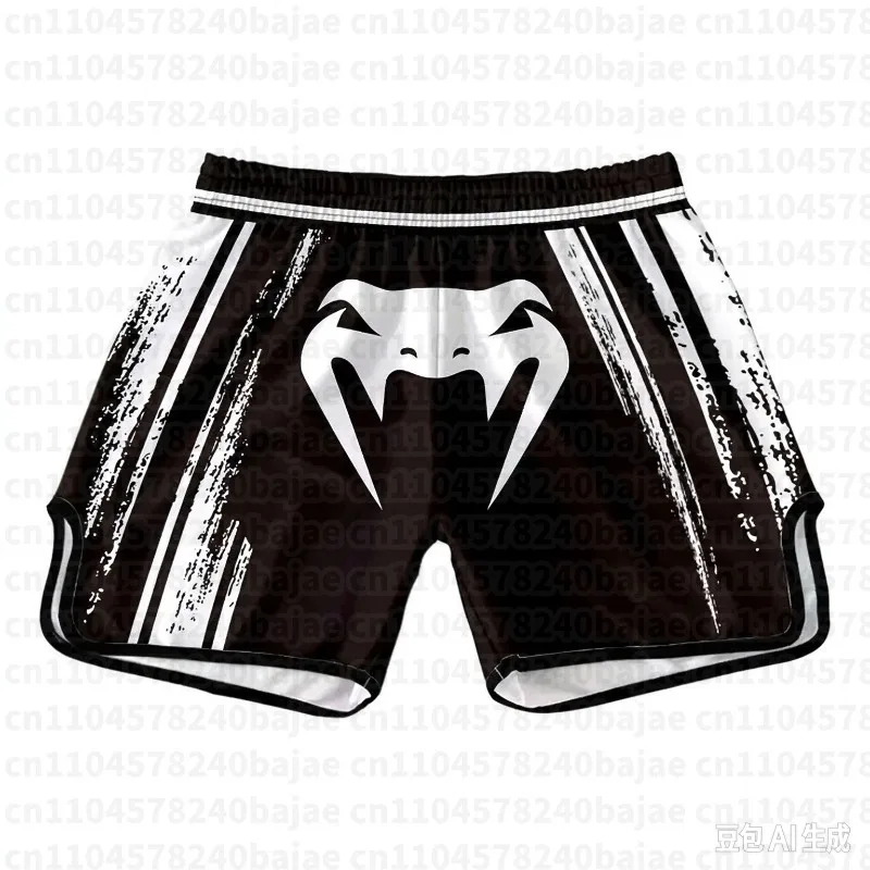 Men Kid Boxing Trunks Men's Boxing Combat Fighting Training Printed Quick Drying Muay Thai Shorts