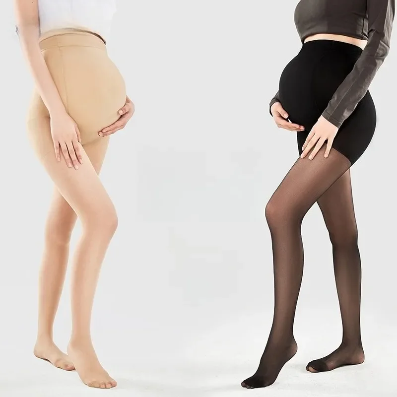 الربيع والصيف رقيقة مكافحة التمزق جوارب الحرير الأمومة أثناء الحمل البطن دعم قابل للتعديل اللحم الملونة جوارب طويلة #1