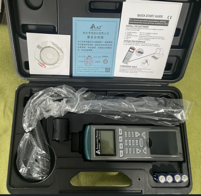 AZ 9851 Psychrometer Data Logger Printer with Remote Humidity Probe  multi-function  handheldal split high precision temperature