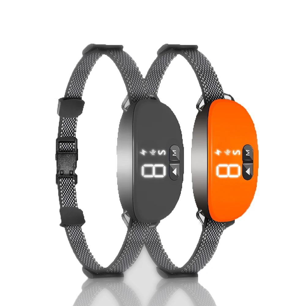

New Arrival 100%, Smart Dog Bark Stopper,Pet Training Nylon Collar, 8 Level Sensitivity,Black or Orange for Your Optional, 1Pc