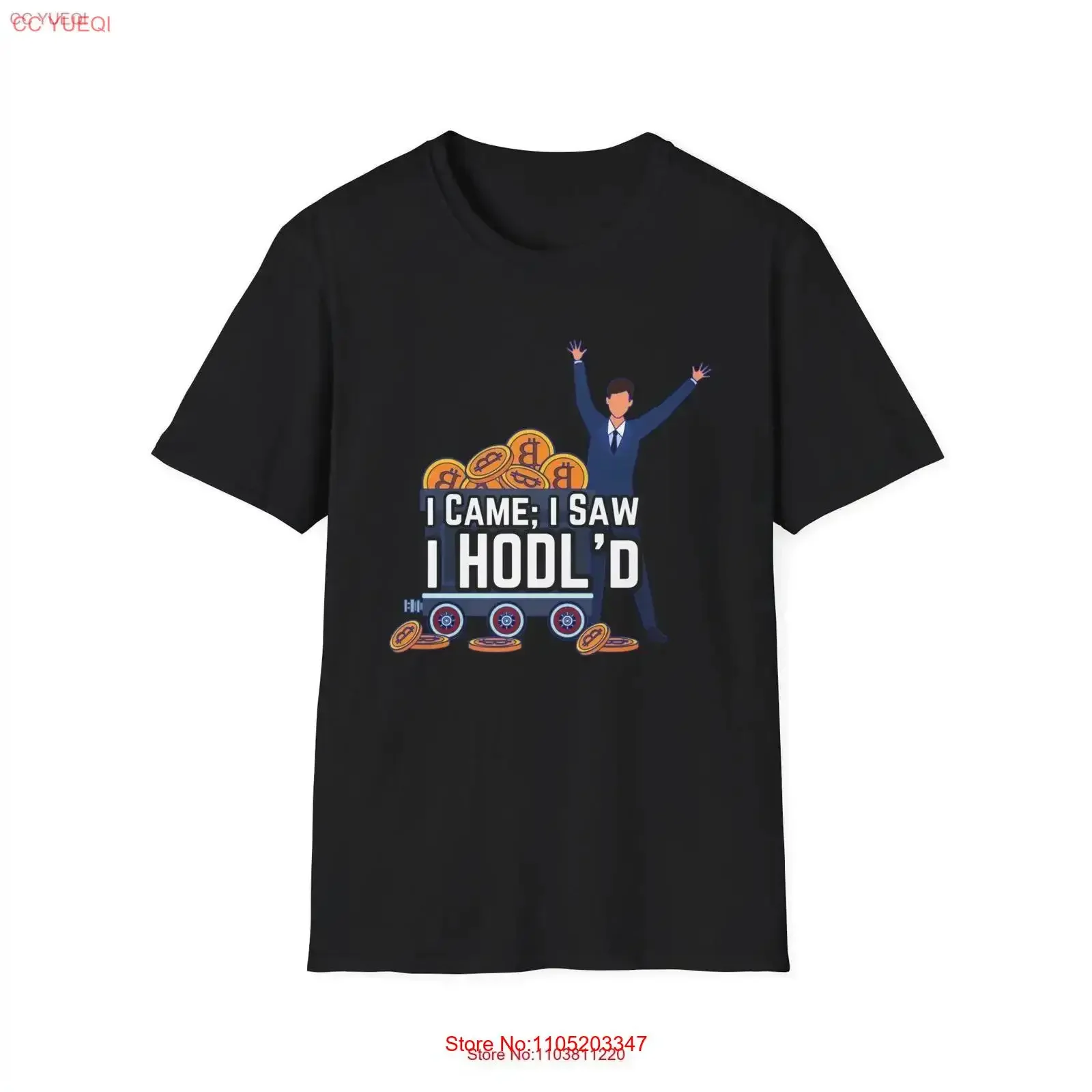 Crypto Enthusiast T Shirt Funny I Came Saw HODL'D for Investors Bitcoin and Altcoin Humor vintage Washed designer clothes