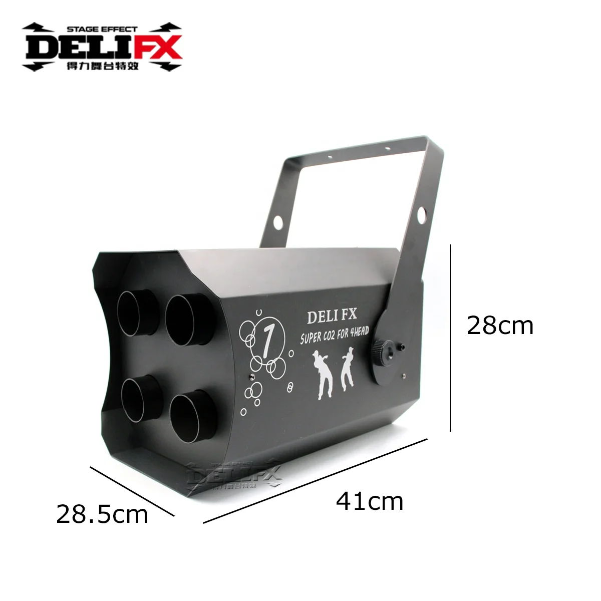 DELIFX Creepage protection Co2 Disco Effect Machine with Anti-loos Powercon in DMX Co2 Jet Simulator for Disco bar Engineering