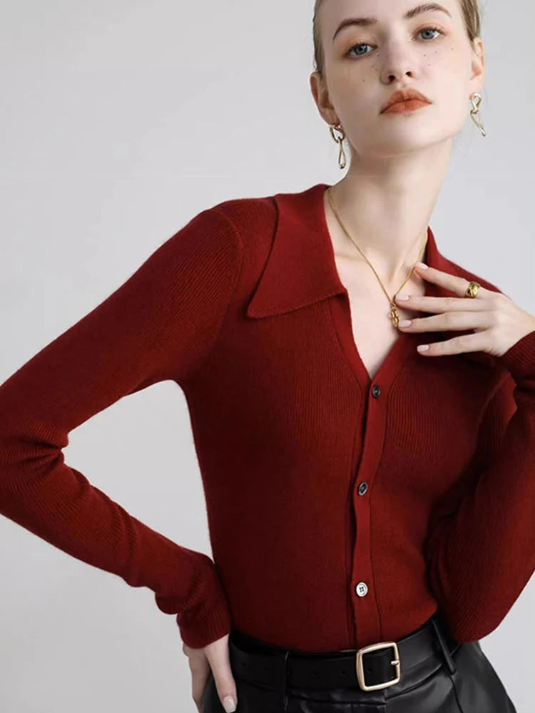 

Slim Fit Long Sve Вязаный открытый кардиган Осенний базовый слой irt Повседневный простой свитер для поездок на работу Sle Корейская версия Poem Art