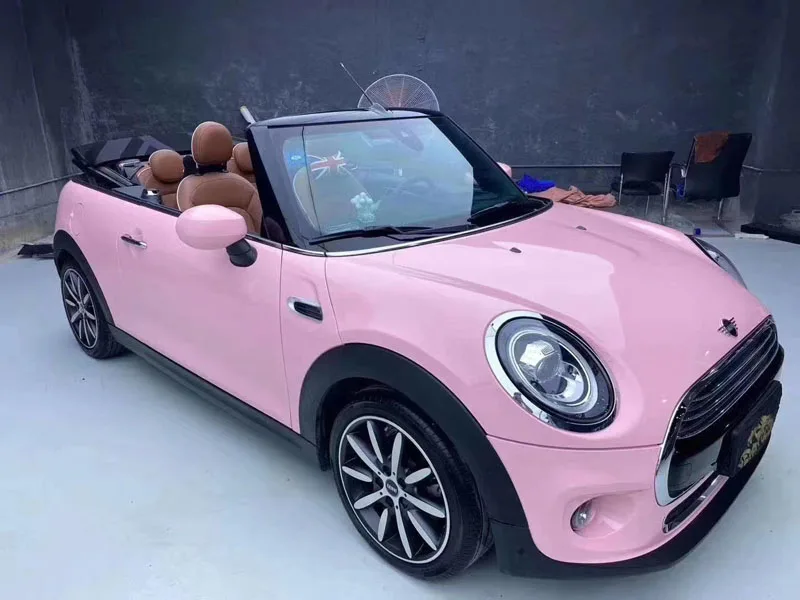 

Crystal Gloss Rouge Pink Vinyl Wrap Car Wrapping Roll with Air Release Adhesive Peel and Stick Easy to Install