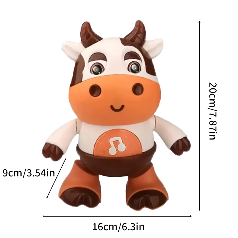 Dancing Cow Musical Toys Movable Baby Cow Toy with Music and LED Lights Baby Toys 6 to 12 Months Children Educational Toys