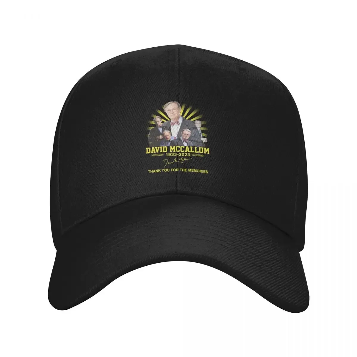 David mccallum 1993 2023 thank you for the memories signatures Baseball Cap Hip Hop Caps For Women Men's