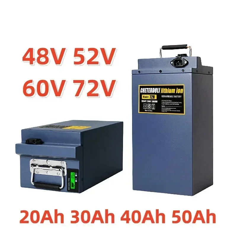 

48v 20Ah 52V 30Ah 60V 72V 50Ah Rechargeableli Li Ion Lithium Battery 3000W High-power Battery Electric Motorcycle Battery Pack