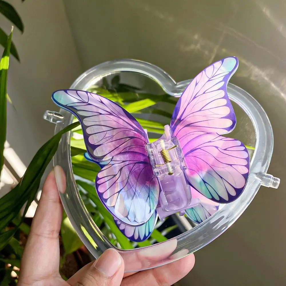 Personalized Animals Butterfly Hair Claw Printing Elf Butterfly Hair Clip Cute Hairpin Grab Clip Large Shark Clip Female