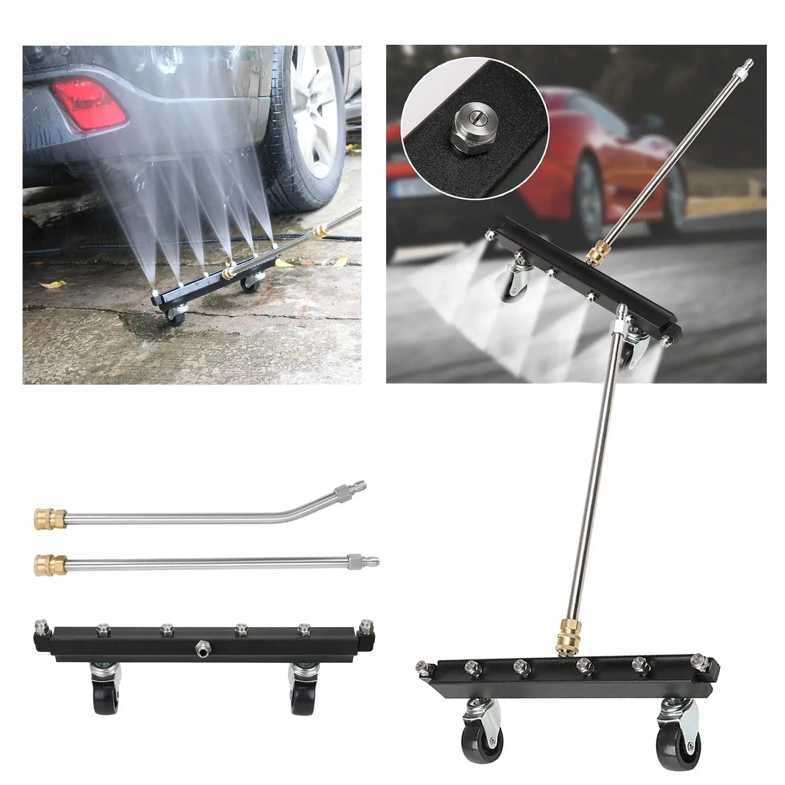 15Inch Pressure Washer Attachment Undercarriage Cleaner Under Car Water Broom