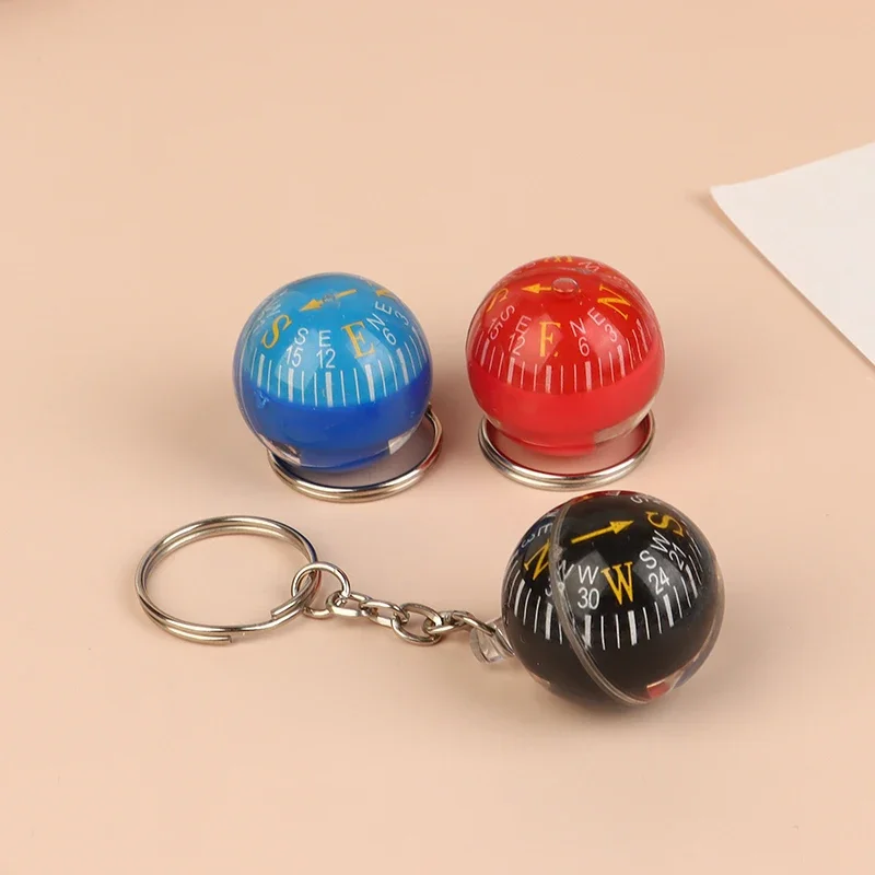 1pc Portable Lightweight Emergency Compass Outdoor Survival Keychain Ball Compass Tool