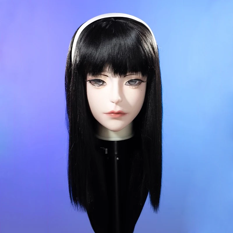 

Customize Half Head Sweet Girl Resin Crossdress Japanese Cartoon Anime Female Cosplay OR Kigurumi Doll Mask Drag Queen