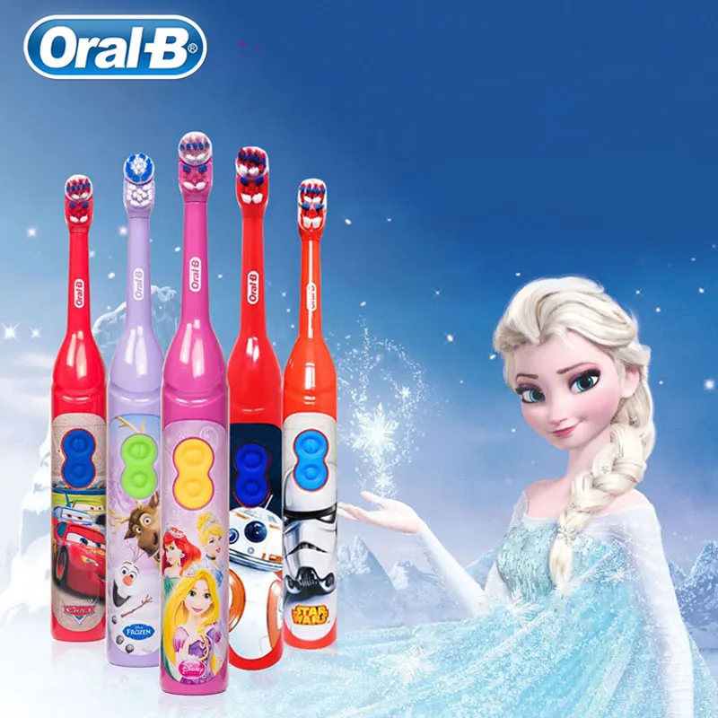 Oral B Kids Electric Toothbrush Soft Bristle Waterproof Powered by 1 AA Battery Gum Care Oral Hygiene Teeth Bush For Children